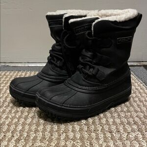 London Fog Black Kids Snow Boots